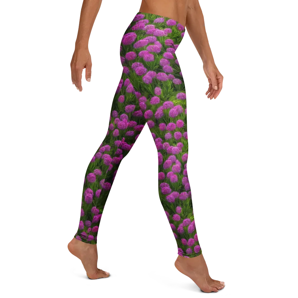 Magenta Meadow on Leggings — Right