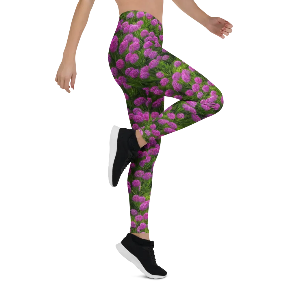 Magenta Meadow on Leggings — Right