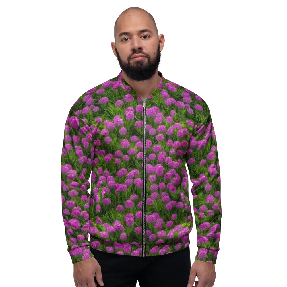 Magenta Meadow on Bomber Jacket — Front