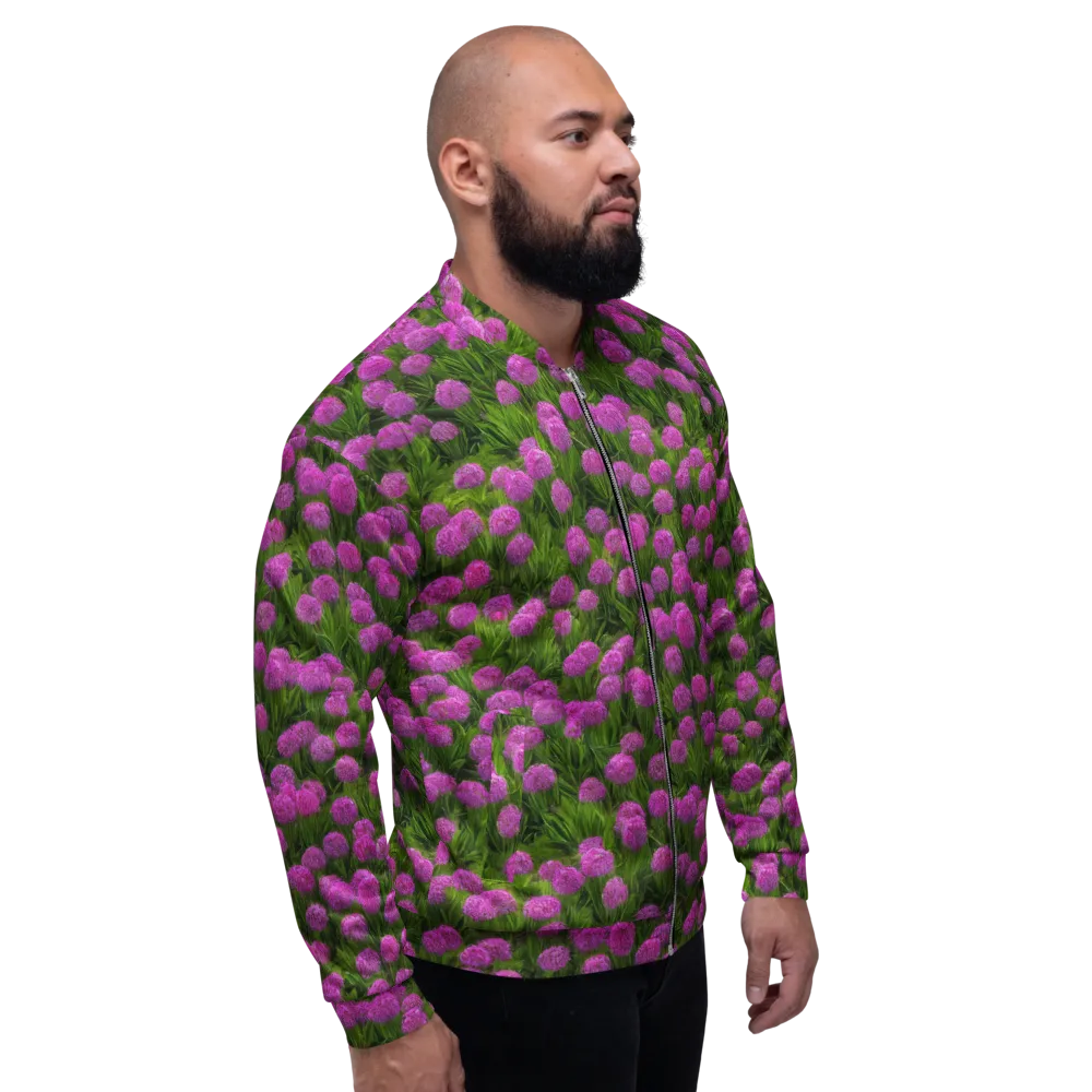 Magenta Meadow on Bomber Jacket — Right