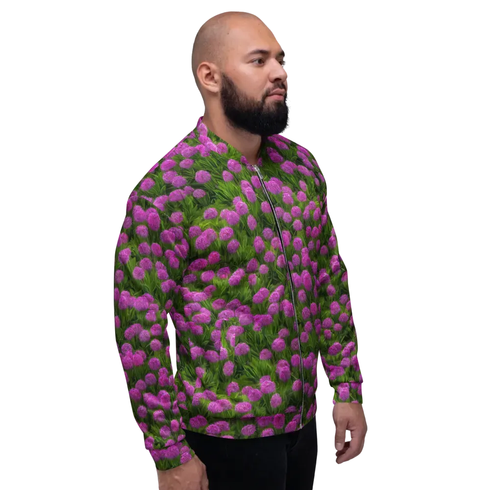 Magenta Meadow on Bomber Jacket — Right