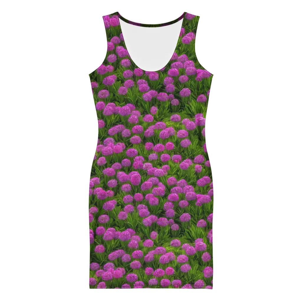Magenta Meadow on Bodycon Dress — Front