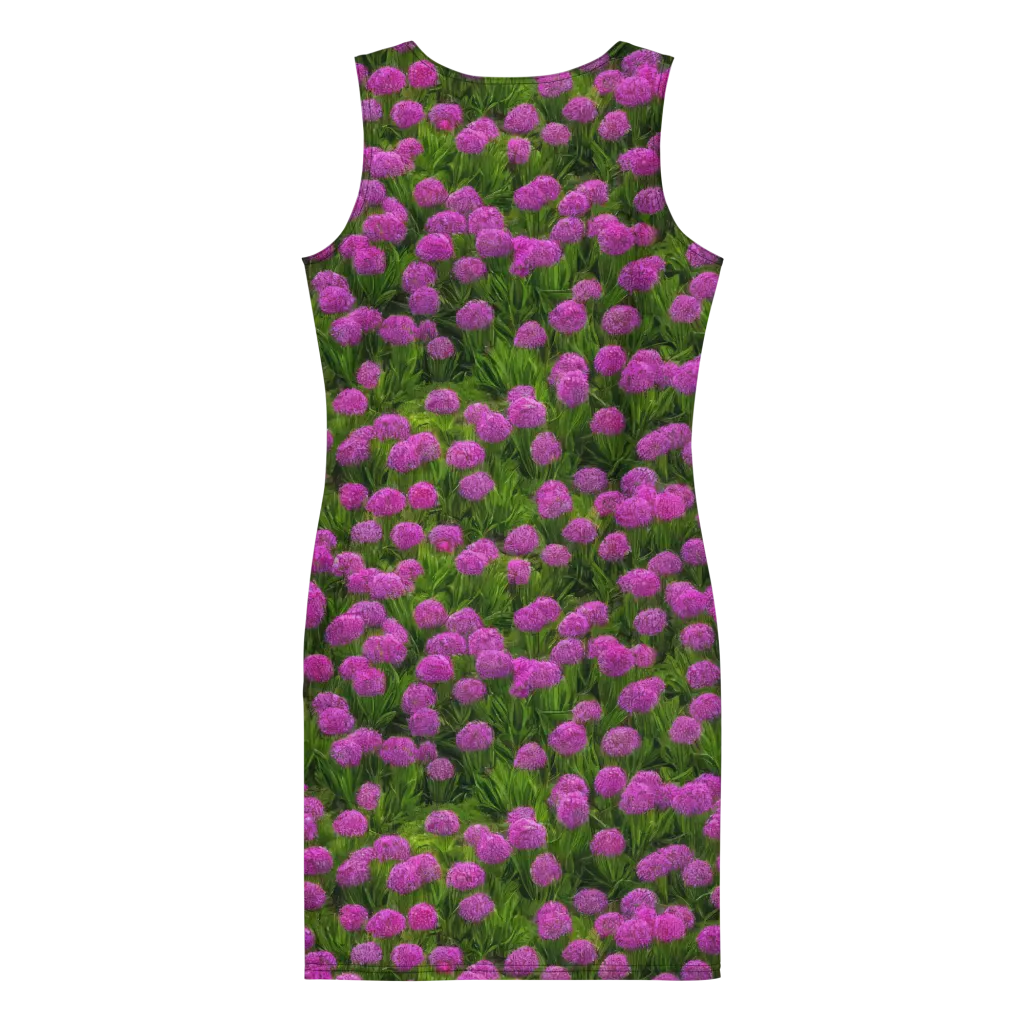 Magenta Meadow on Bodycon Dress — Back