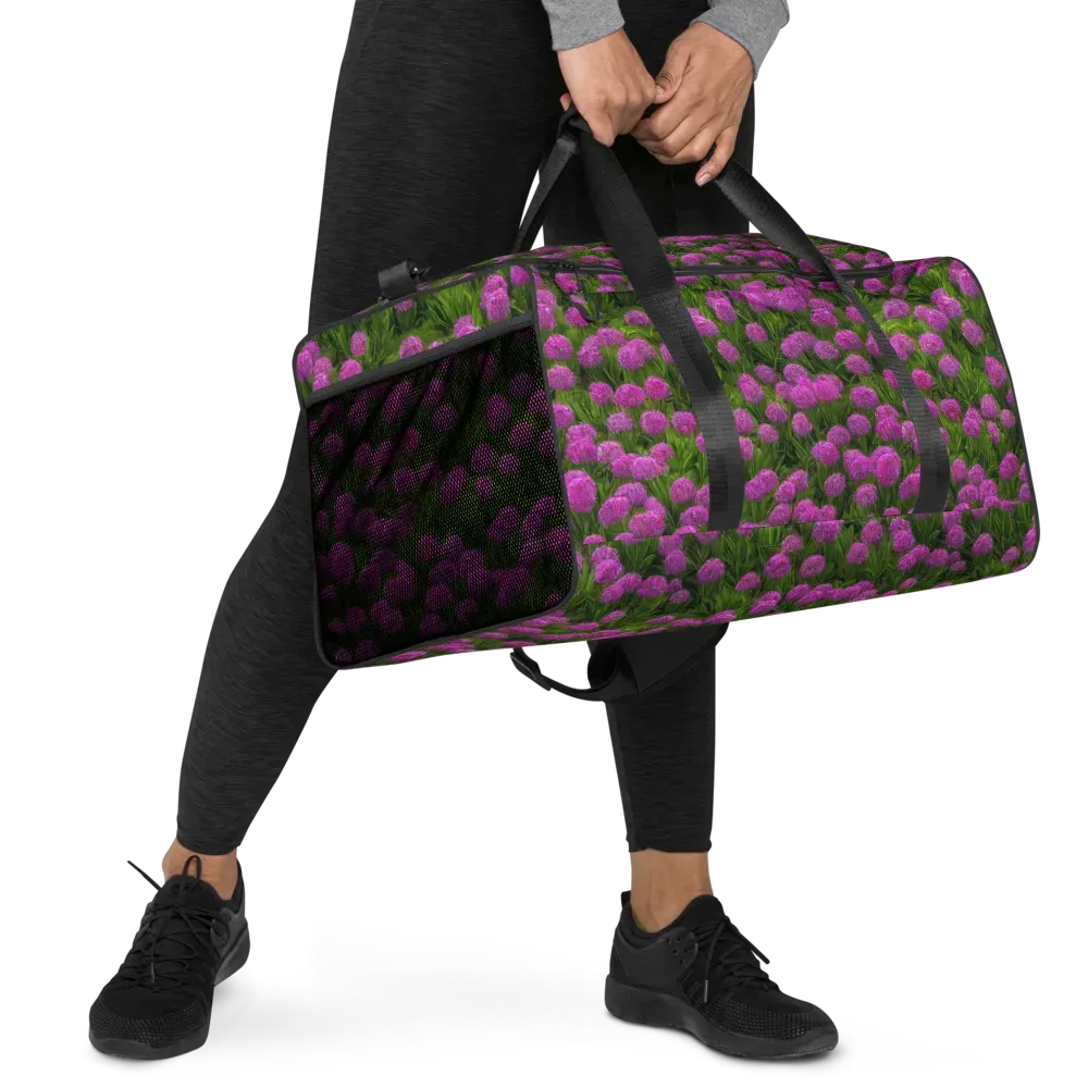 Magenta Meadow on Duffle Bag — Right Front