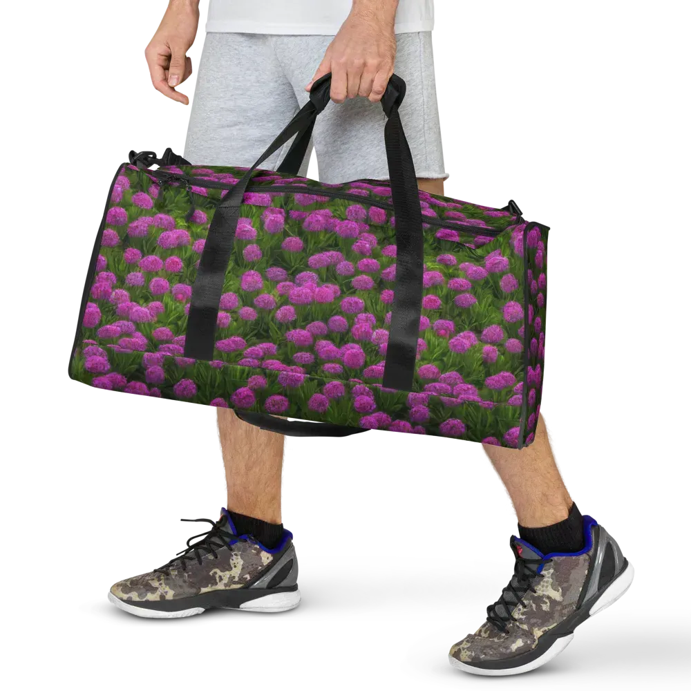 Magenta Meadow on Duffle Bag — Front