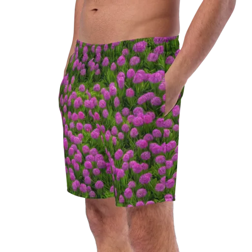 Magenta Meadow on a Swim Trunks