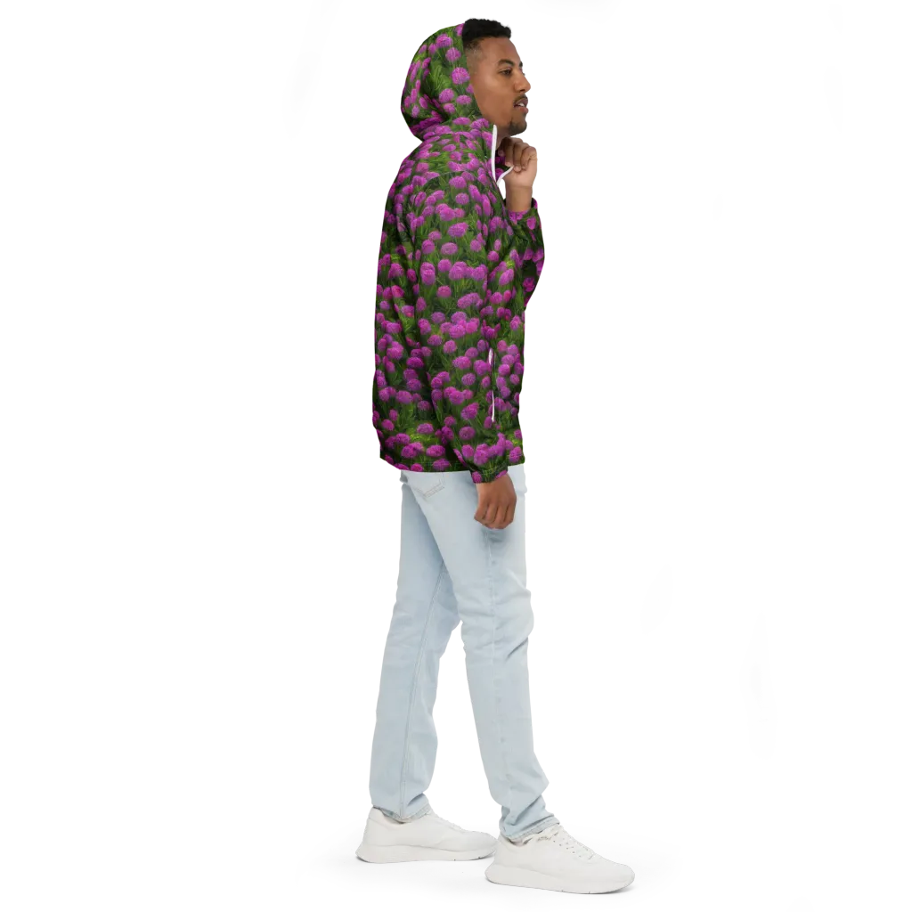 Magenta Meadow on Men's Windbreaker — Right