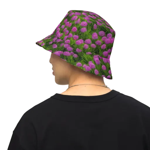 Magenta Meadow on a Reversible Bucket Hat