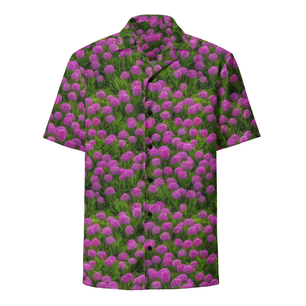 Magenta Meadow on Button Shirt — Front