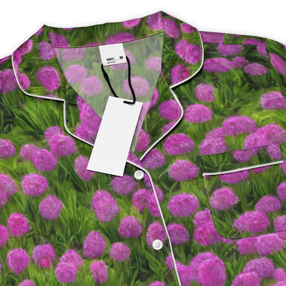 Magenta Meadow on Women's Short Sleeve Pajama Top — Product details