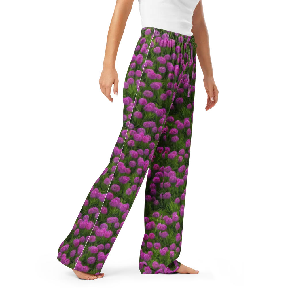 Magenta Meadow on Women's Pajama Pants — Right Front