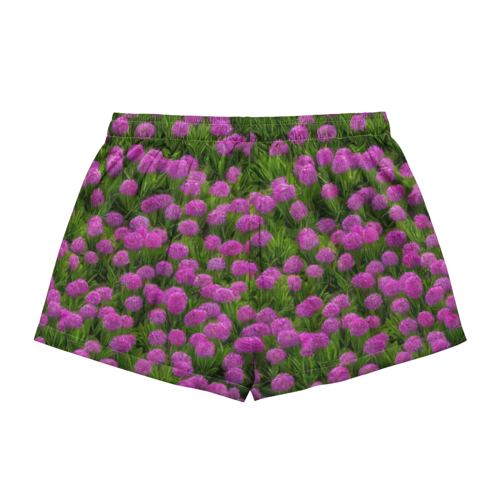 Magenta Meadow on Women's Pajama Shorts — Back