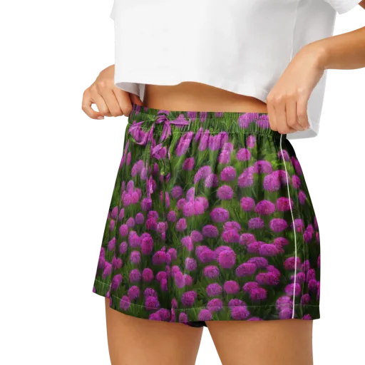 Magenta Meadow on a Women's Pajama Shorts