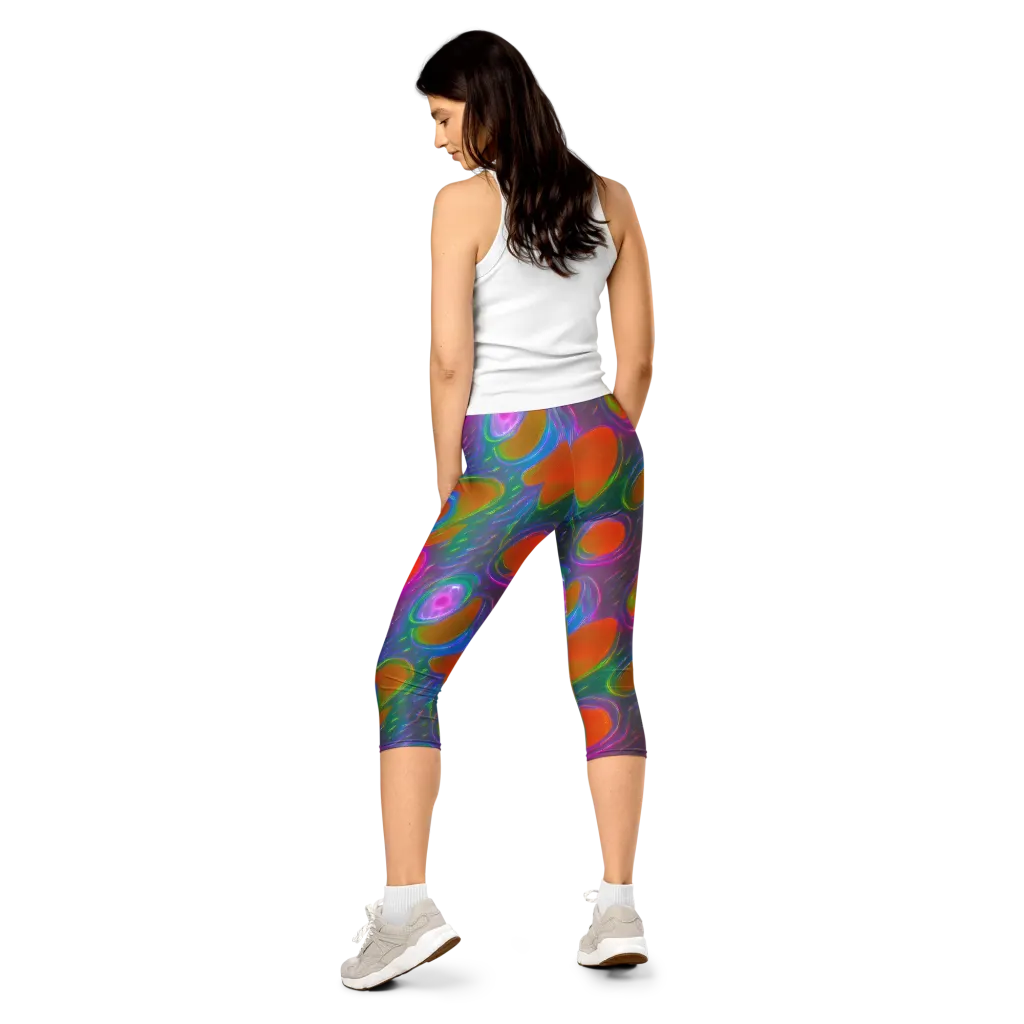Prism Tide on Capri Leggings — Back