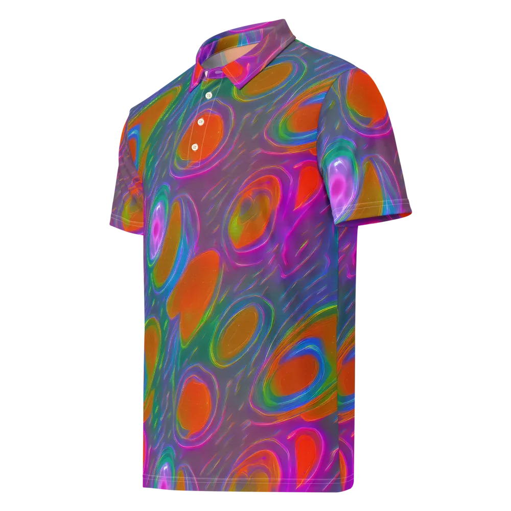 Prism Tide on Men's Slim Fit Polo Shirt — Left Front