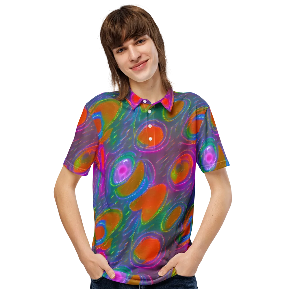 Prism Tide on Men's Slim Fit Polo Shirt — Front