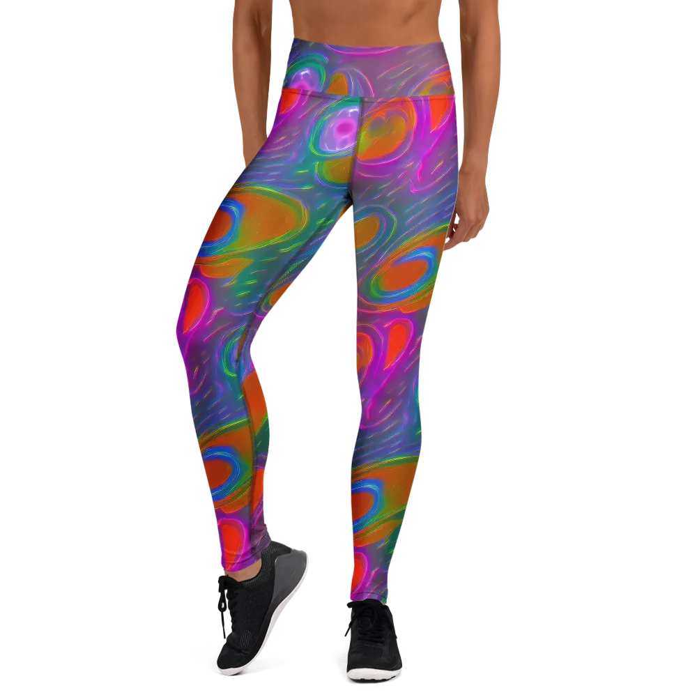 Prism Tide on Yoga Leggings — Front