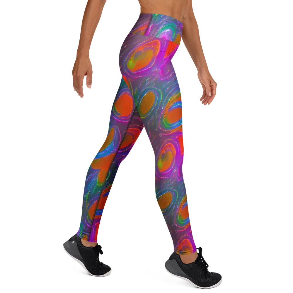 Prism Tide on Yoga Leggings — Right