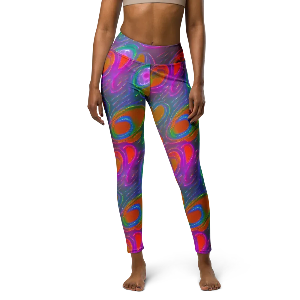 Prism Tide on Yoga Leggings — Front
