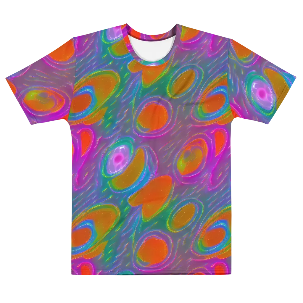 Prism Tide on Men's Cotton Crew Neck T-Shirt — Front