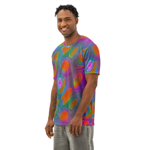 Prism Tide on a Men's Cotton Crew Neck T-Shirt