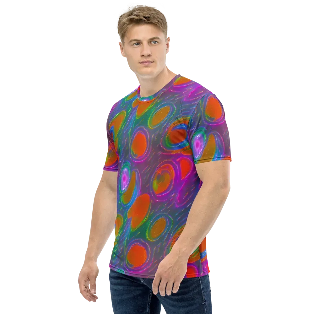 Prism Tide on Men's Crew Neck T-Shirt — Left