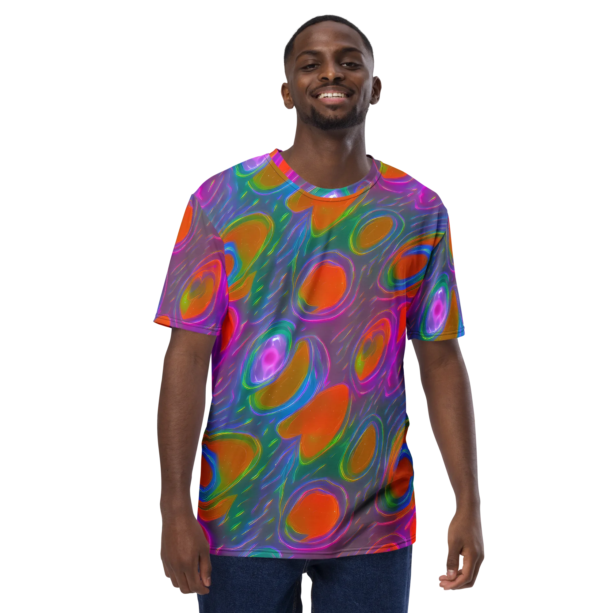 Prism Tide on Men's Crew Neck T-Shirt — Front