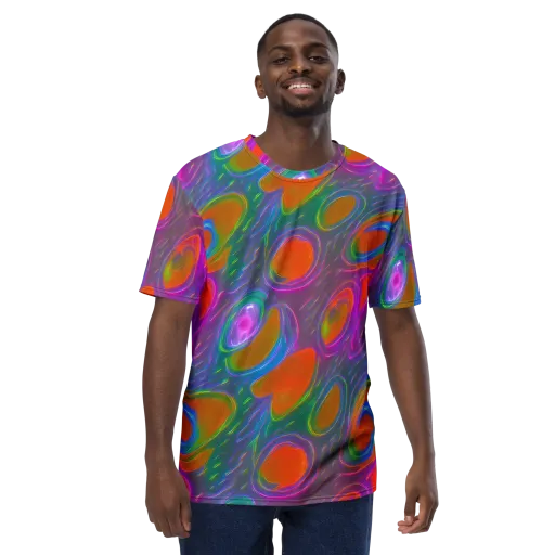 Prism Tide on a Men's Crew Neck T-Shirt