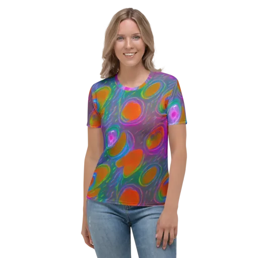 Prism Tide on a Women's Crew Neck T-Shirt