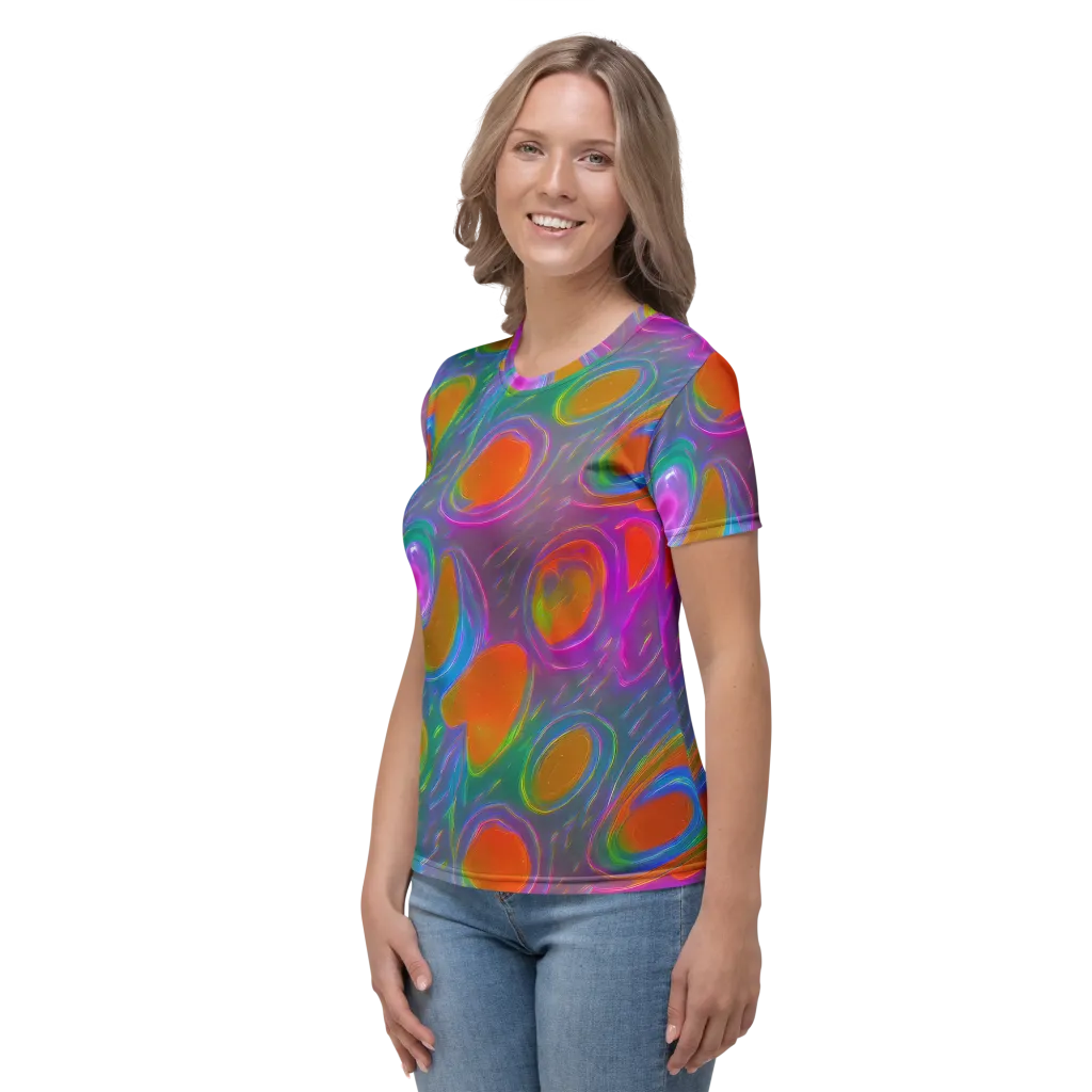 Prism Tide on Women's Crew Neck T-Shirt — Left