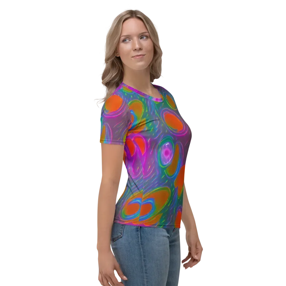 Prism Tide on Women's Crew Neck T-Shirt — Right