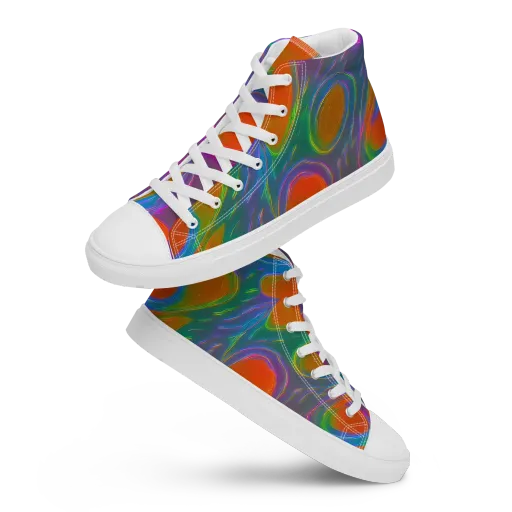 Prism Tide on a Women's High Top Canvas Shoes