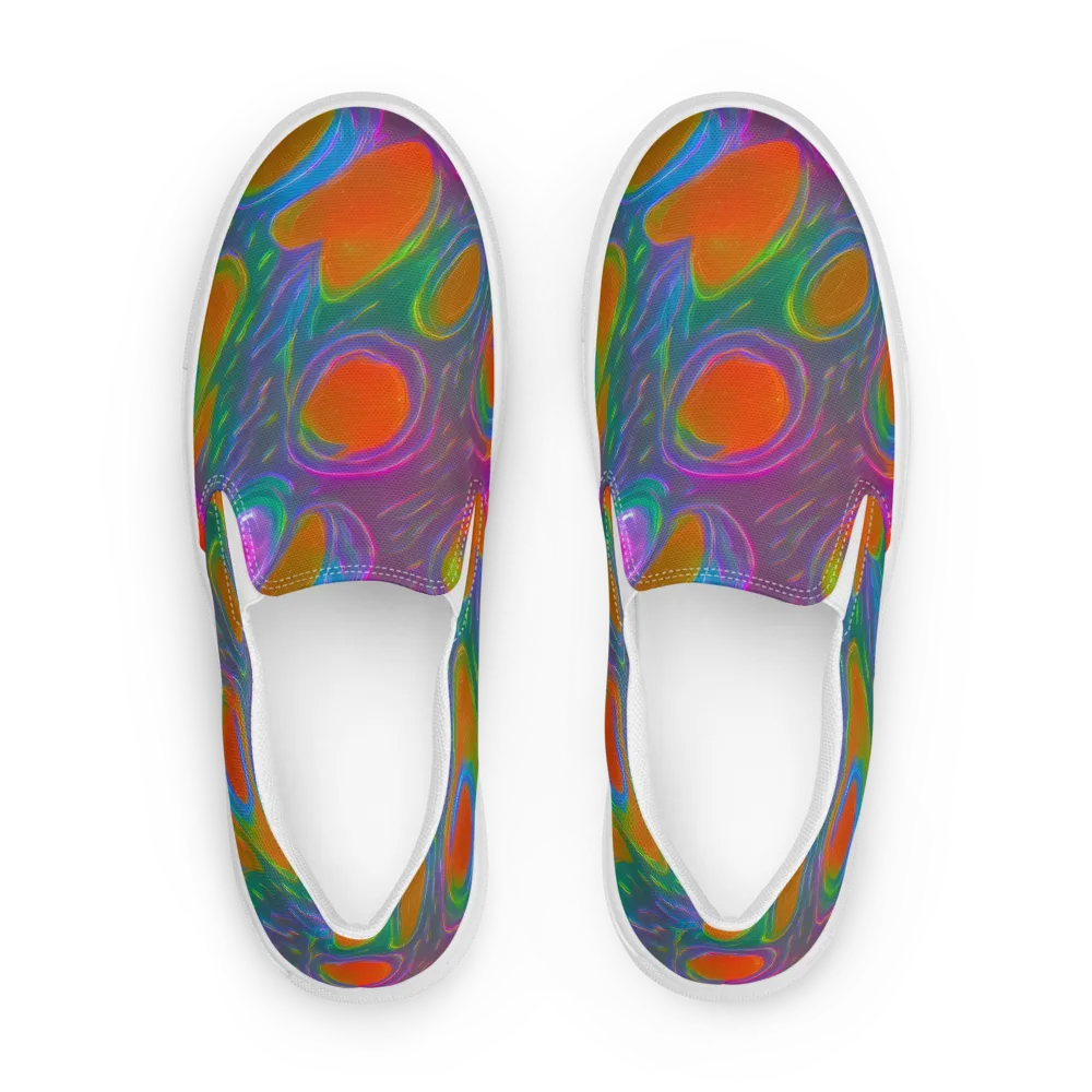 Prism Tide on Men's Slip-On Canvas Shoes — Front