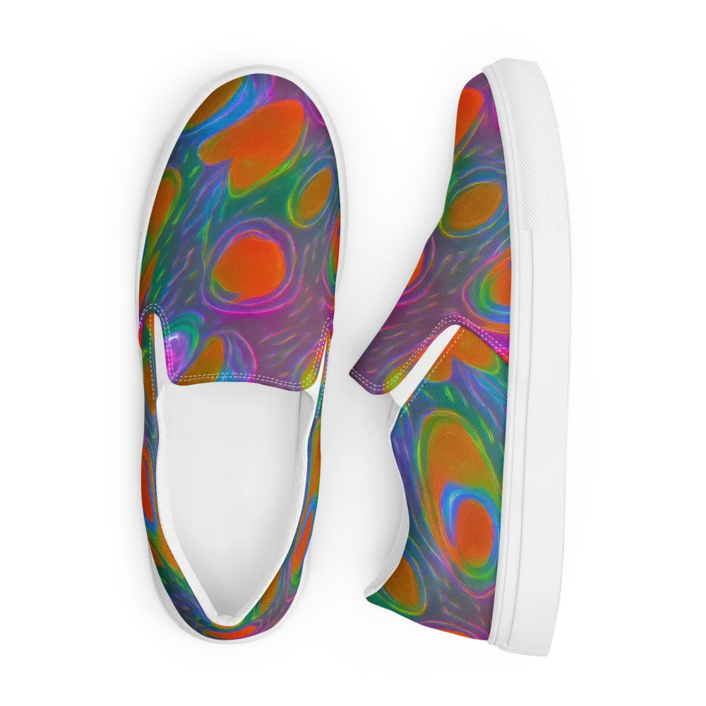 Prism Tide on Men's Slip-On Canvas Shoes — Front