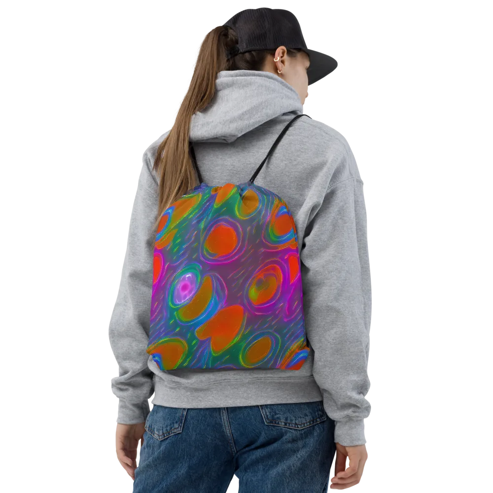 Prism Tide on Drawstring Bag — Front