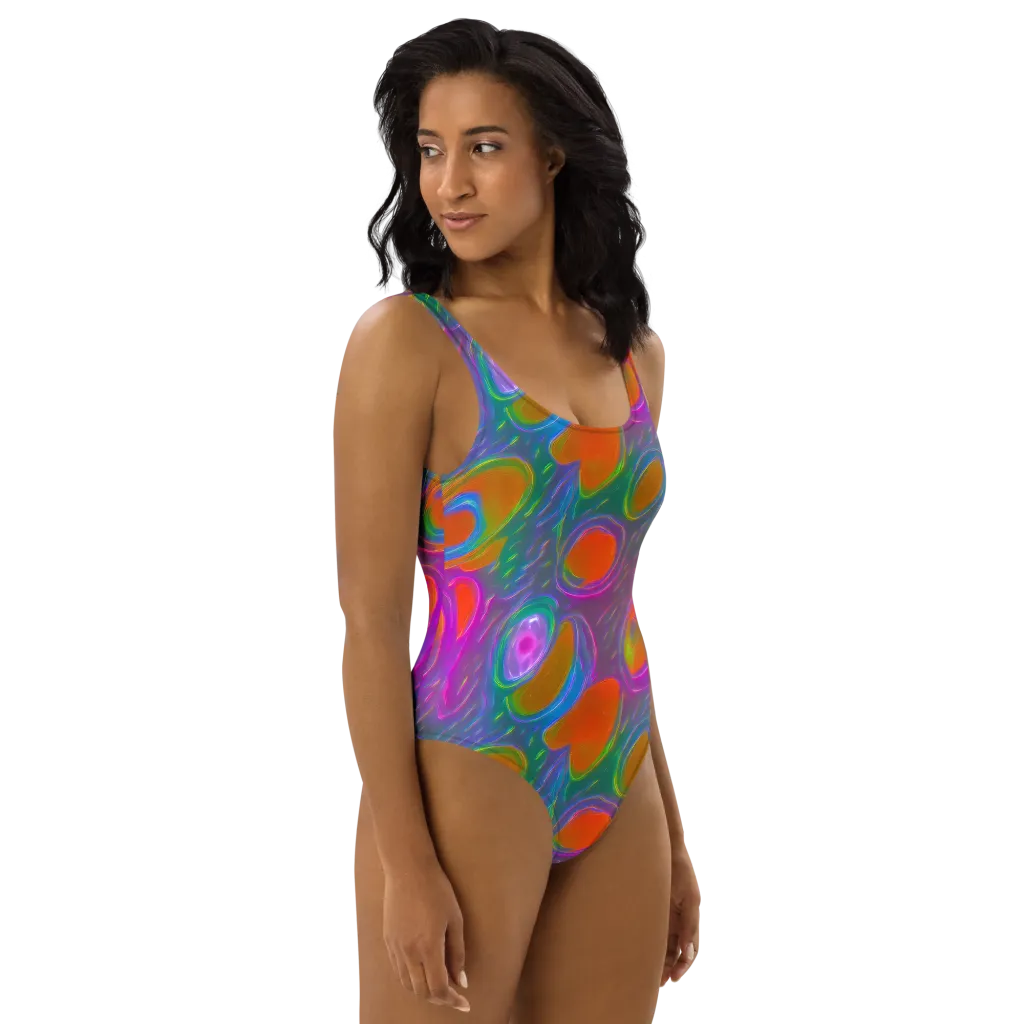 Prism Tide on One-Piece Swimsuit — Right