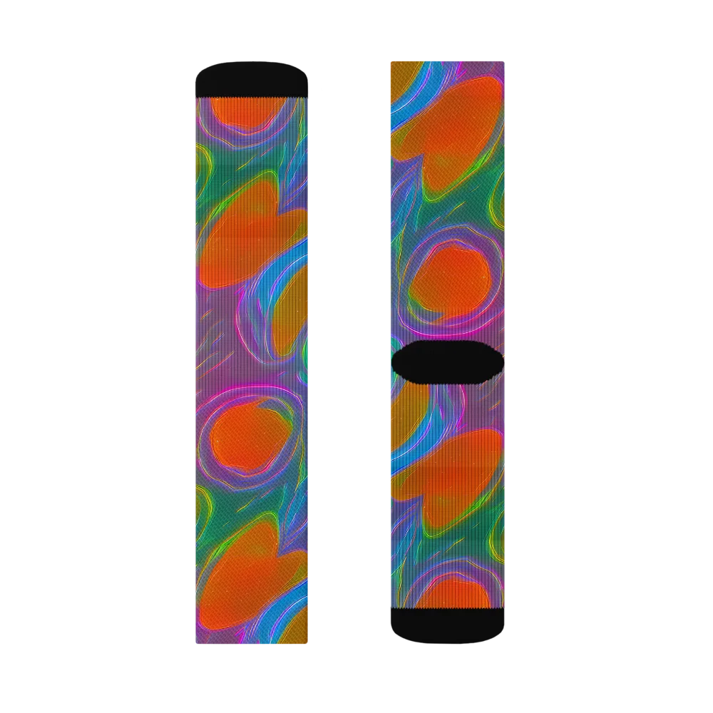 Prism Tide on Socks — Left Sock