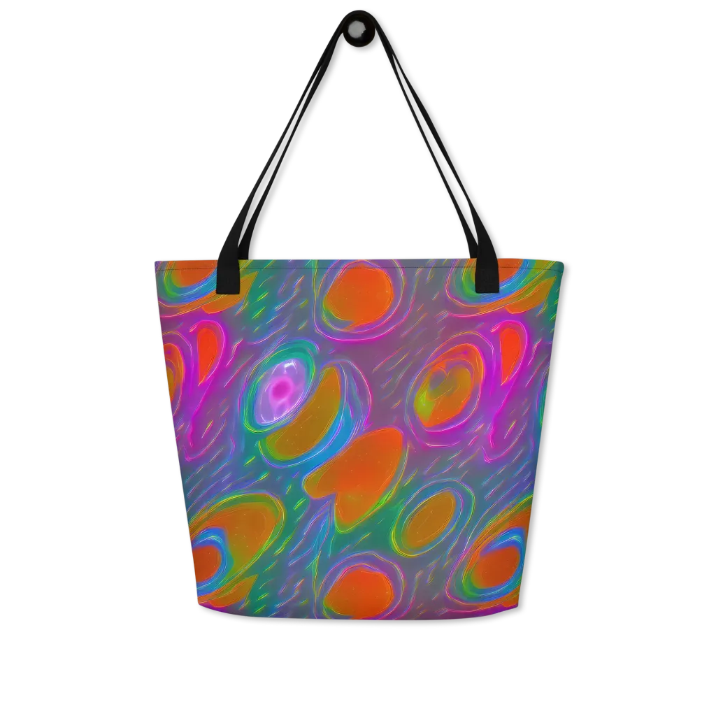 Prism Tide on Large Tote Bag W/ Pocket — Front