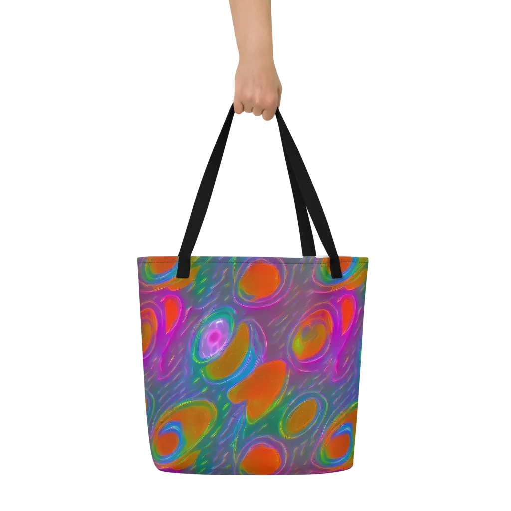 Prism Tide on Large Tote Bag W/ Pocket — Front