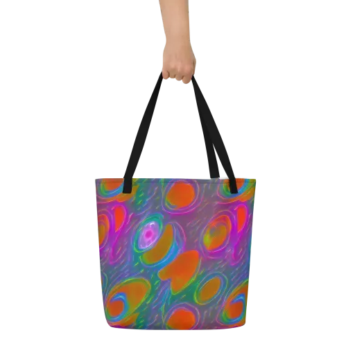 Prism Tide on a Large Tote Bag W/ Pocket