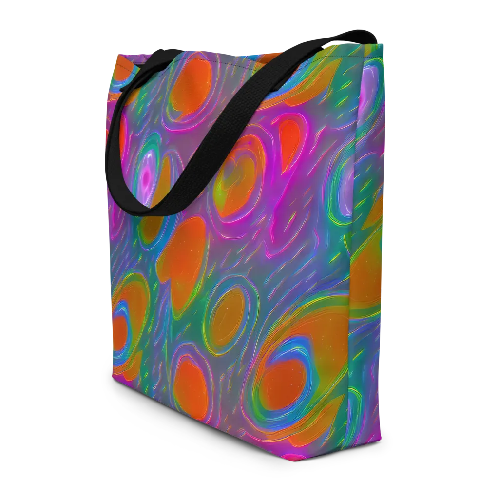 Prism Tide on Large Tote Bag W/ Pocket — Front
