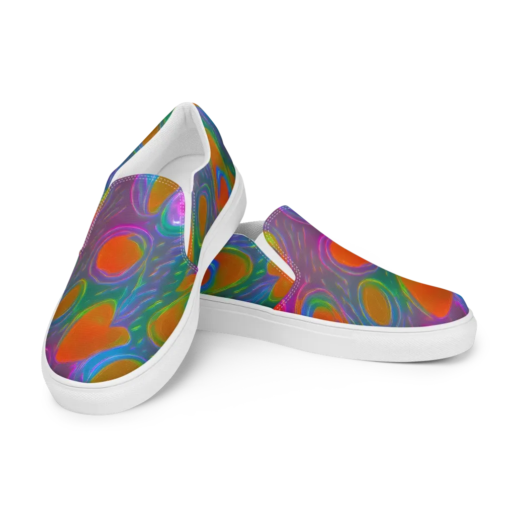 Prism Tide on Women's Slip-On Canvas Shoes — Left Front