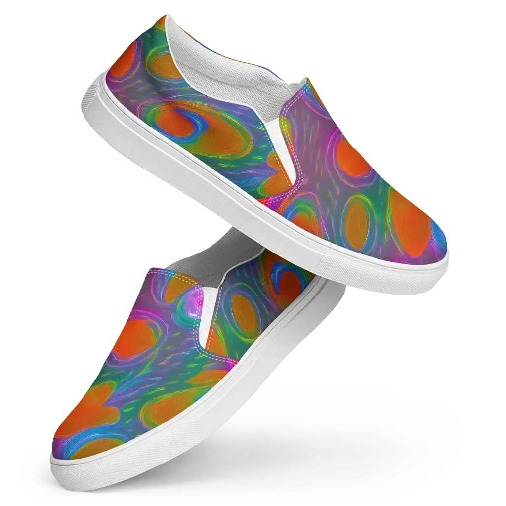 Prism Tide on Women's Slip-On Canvas Shoes — Front