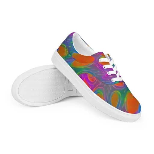 Prism Tide on a Men's Lace-Up Canvas Shoes