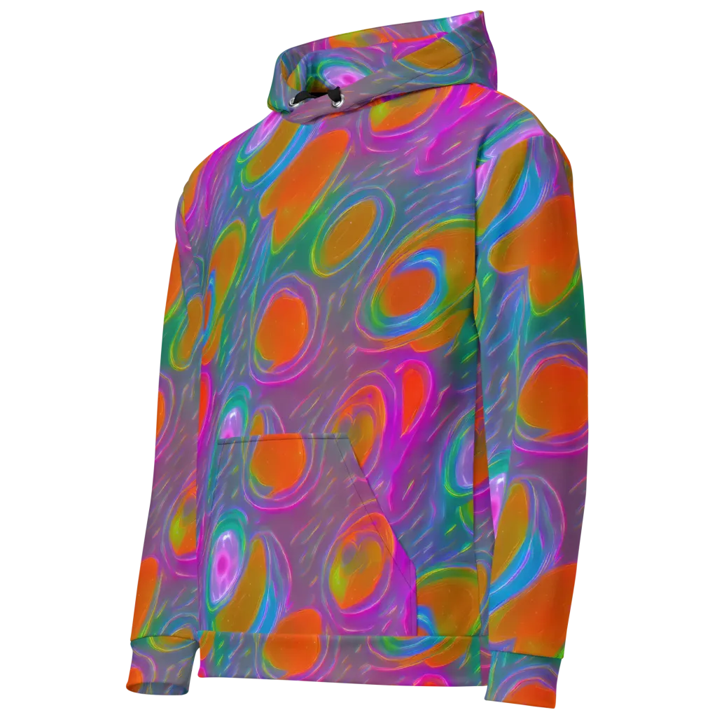 Prism Tide on Cotton Hoodie — Left Front