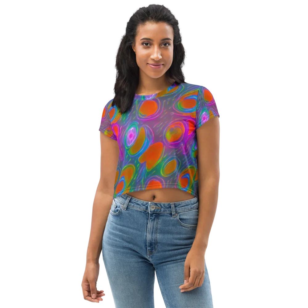 Prism Tide on Crop Tee — Front
