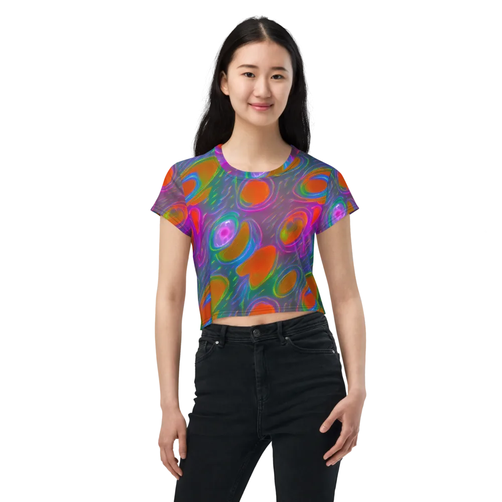Prism Tide on Crop Tee — Front