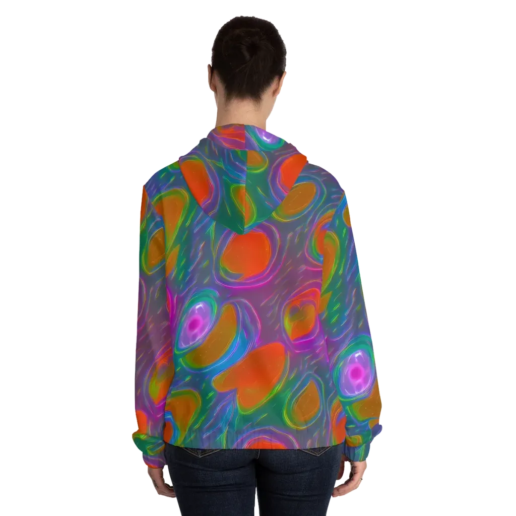Prism Tide on Women's Full-Zip Hoodie — Back On Person