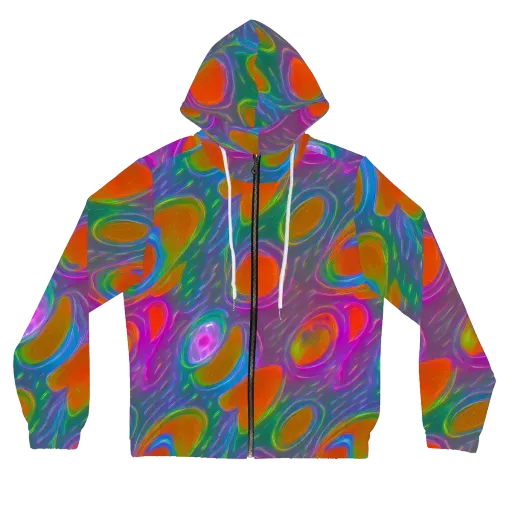 Prism Tide on a Women's Full-Zip Hoodie