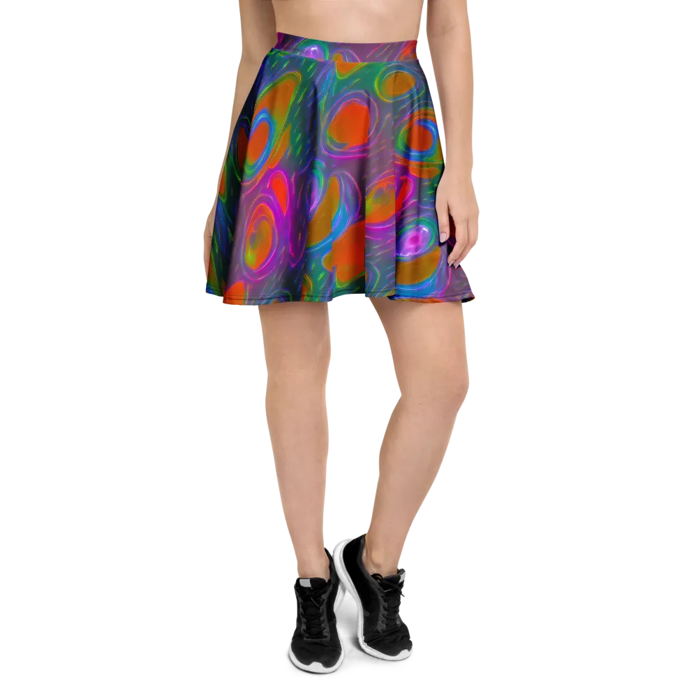 Prism Tide on Skater Skirt — Front